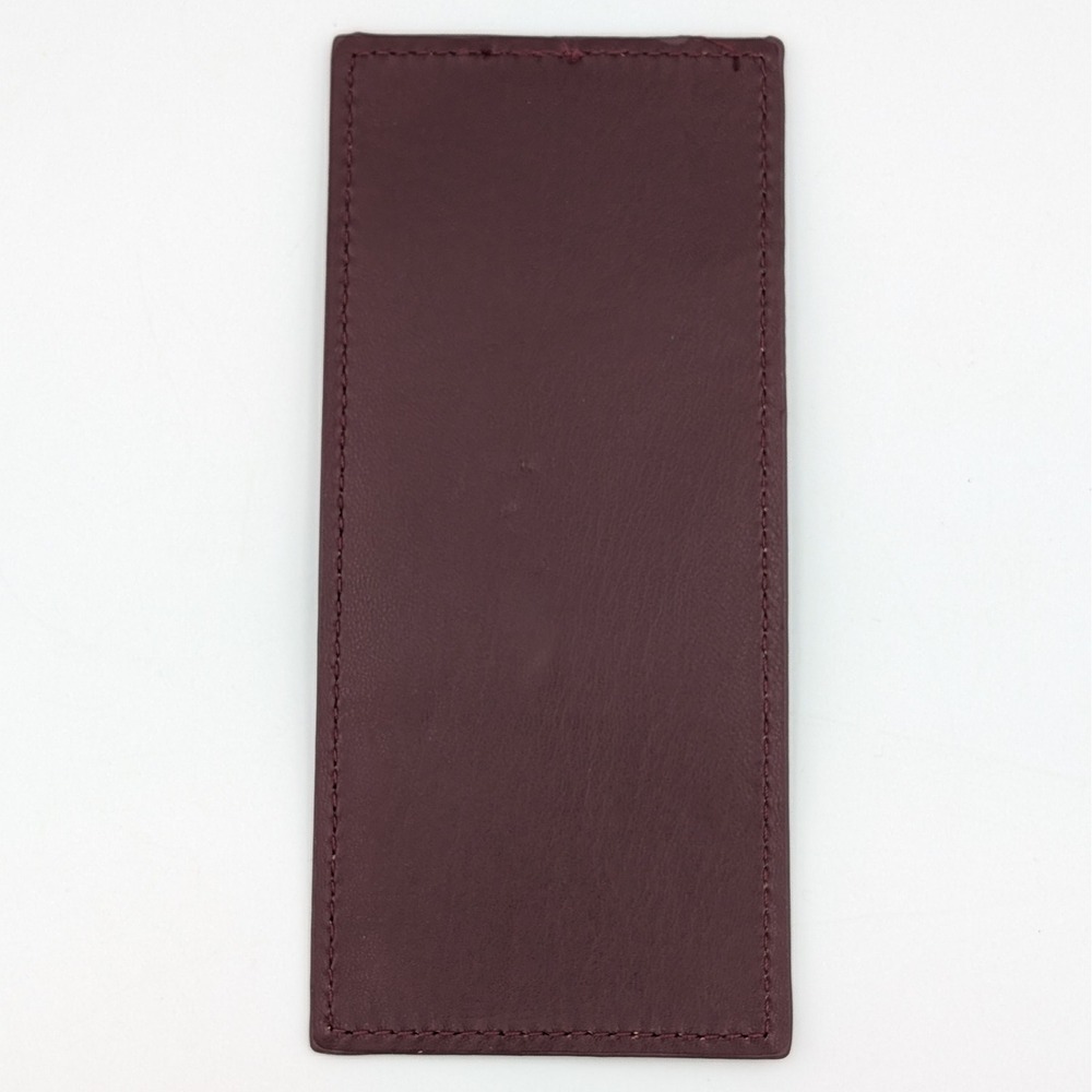 Badgley Mischka Plum Purple Card Holder Slim Faux Leather Wallet Snap Closure - Picture 2 of 4